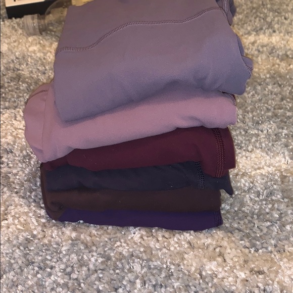 All Lulu lemon worn once color purples size 4